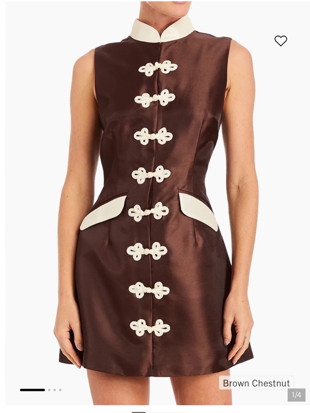 NWT Mestiza New York Tamara Stand-Collar Sleeveless Minidress